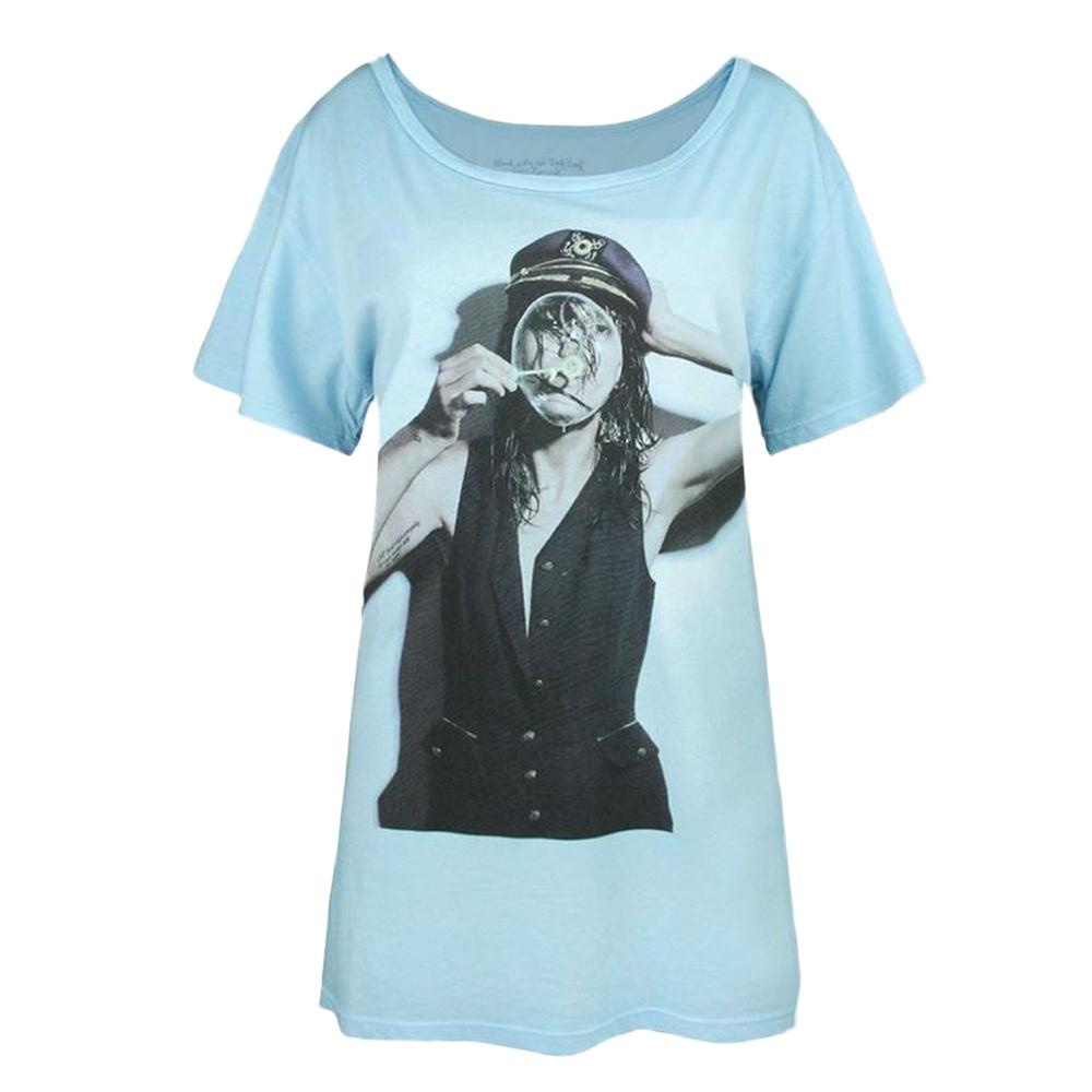 Blut ist das neue schwarze Frauen/Damen Bubbles T-Shirt M blau von Joom DACH