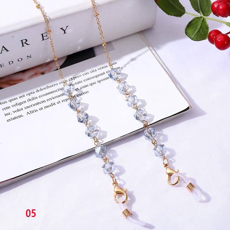 Böhmische Kristallperlen Brillenketten Lanyard Gesichtsmaske Kettenhalter Brillenseil Sonnenbrille Kordel Halsband Geschenk für Frauen von Joom DACH