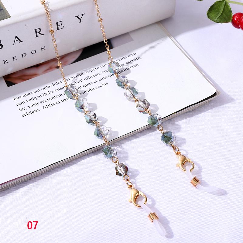 Böhmische Kristallperlen Brillenketten Lanyard Gesichtsmaske Kettenhalter Brillenseil Sonnenbrille Kordel Halsband Geschenk für Frauen von Joom DACH