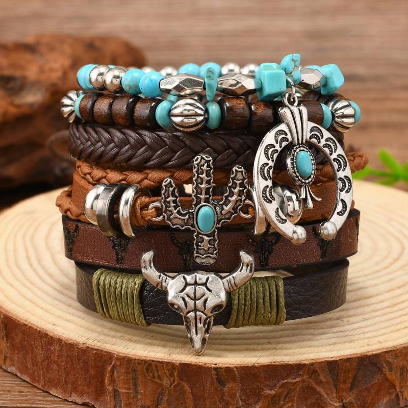 Böhmisches DIY Perlenarmband für Damen Handgefertigter Türkisstein Schmuck Mode Boho Chic Verstellbarer Fußkettchen von Joom DACH