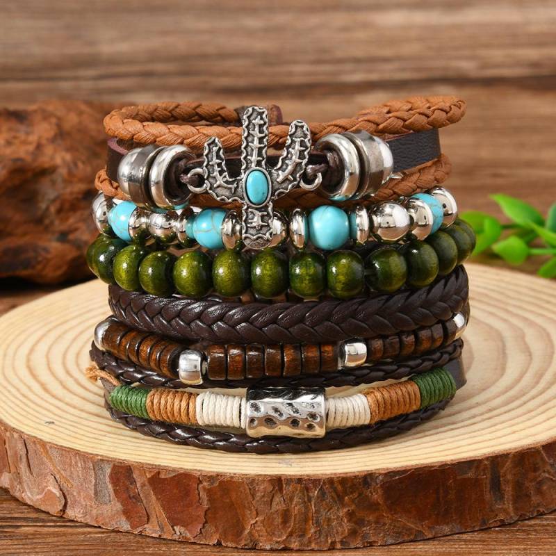 Böhmisches DIY Perlenarmband für Damen Handgefertigter Türkisstein Schmuck Mode Boho Chic Verstellbarer Fußkettchen von Joom DACH