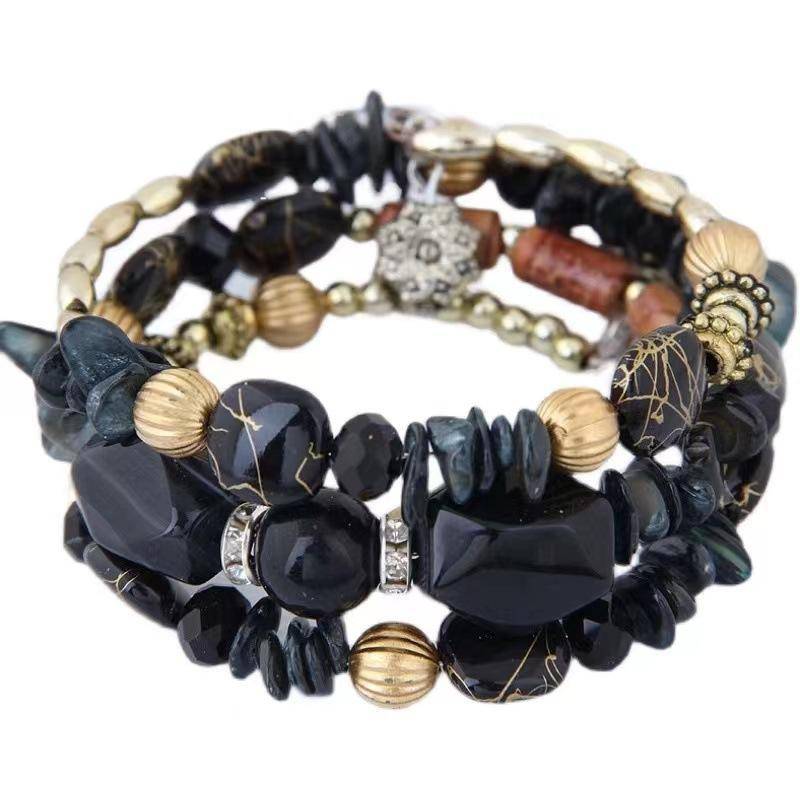 Bohemian Armreif Vintage Türkisen Verkrustete Perlen Kette Armband für Frauen Schmuck Geschenk von Joom DACH