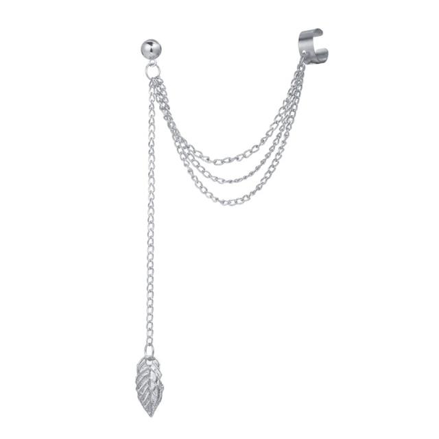 Bohemian Gold Star Blätter Nicht Piercing Ohr Clip Ohrringe für Frauen Männer Einfache Gefälschte Knorpel Ohr Manschette Schmuck Clip d'oreille von Joom DACH