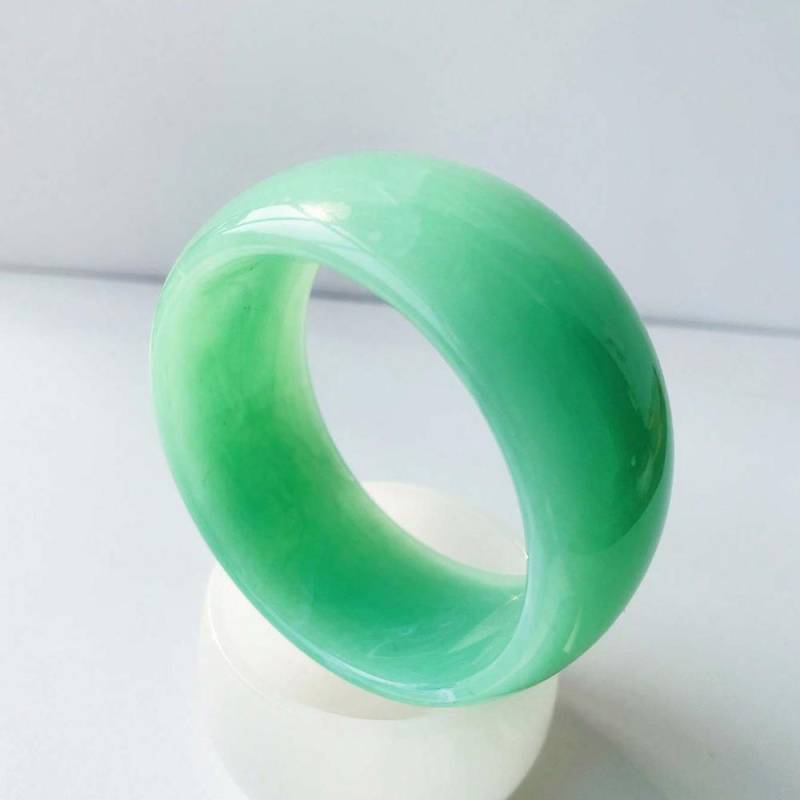Bohemian Jelly Color Wide Bracelet Shiny Retro  Hand Ring Exaggerated Acrylic Open Bangle  Girls grün von Joom DACH