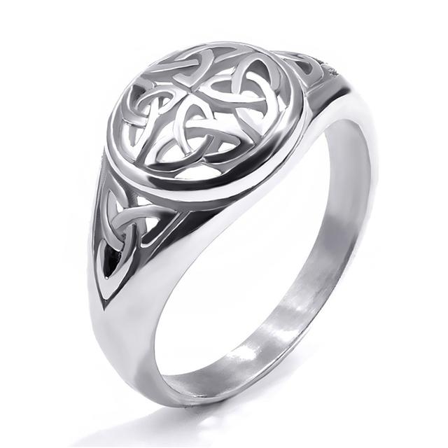 Bohemian Vintage Silber Farbe Wikinger Keltischer Knoten Ring für Männer Frauen Verlobung Ehering Ringe Größe 5 -12 12 von Joom DACH