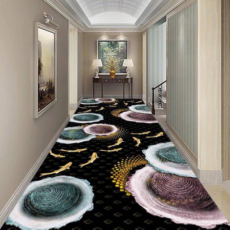 Boho-Stil Küche Flur Gang Teppich Persisches Blumenmuster Schlafzimmer Nachttischmatte Rutschfester langer Streifen Läufer Flurteppich W120*H400CM von Joom DACH