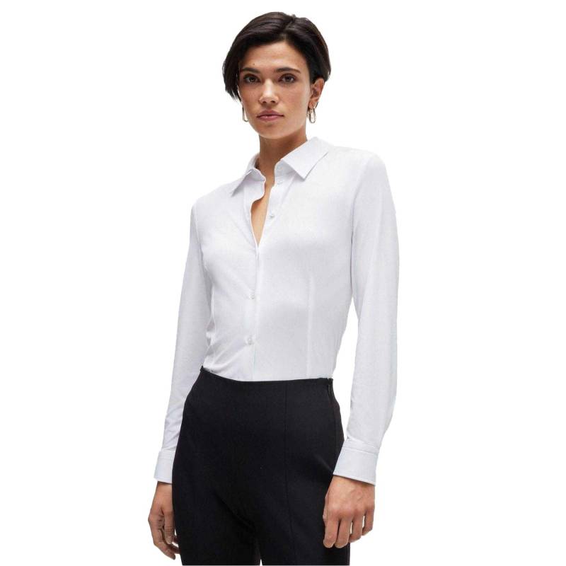 Boss Damen/Damen Boanna Extra-Slim Bluse 8 UK weiß Boss Damen/Damen Boanna Extra-Slim Bluse 8 UK weiß von Joom DACH