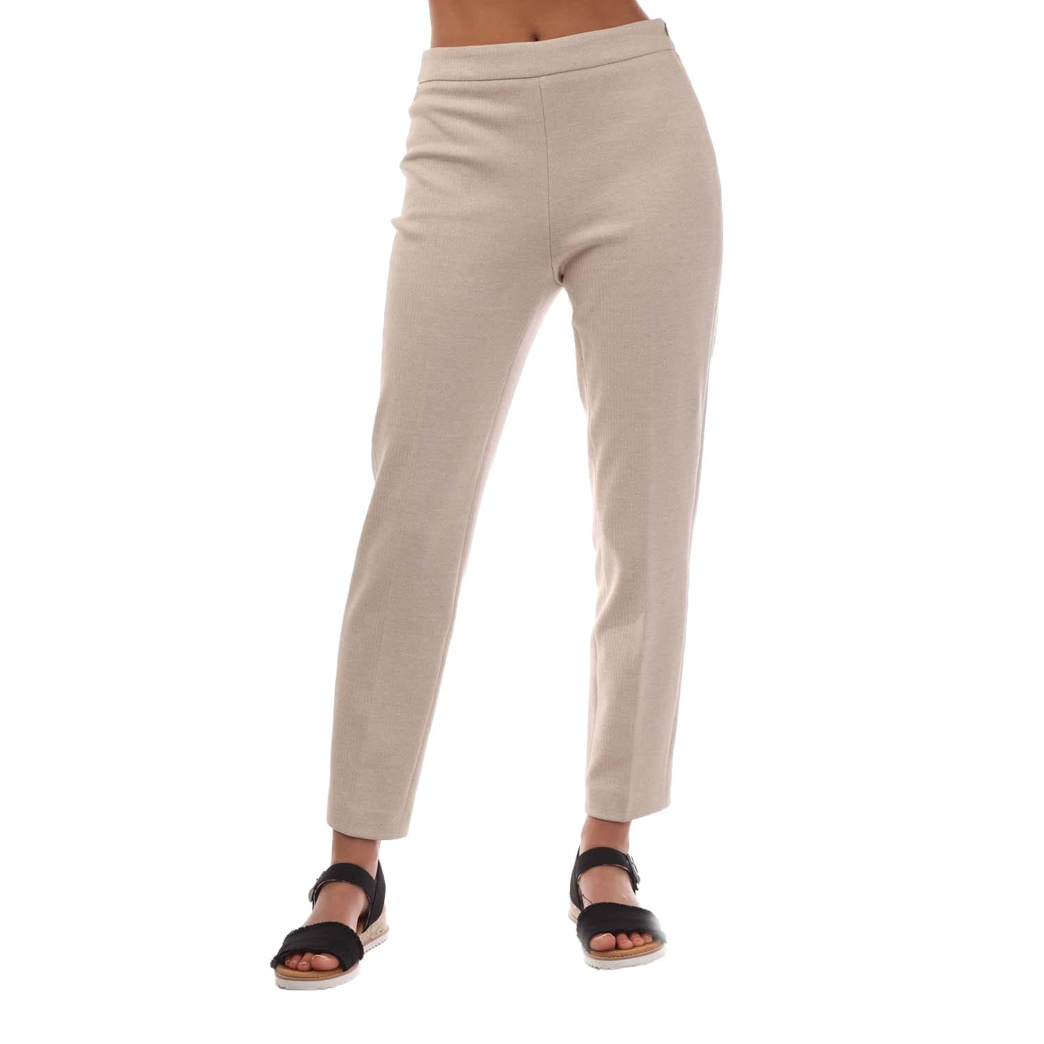 Boss Damen/Damen Tilunara Cropped Regular Hose 8 UK beige von Joom DACH