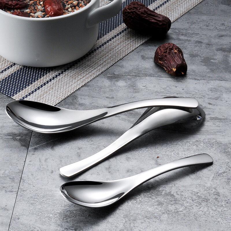 Boundless Voyage Suppenlöffel Camping TravelSpoon Outdoor-Besteck mit großer Schüssel Leichtes Besteck Tragbares Geschirr silber von Joom DACH