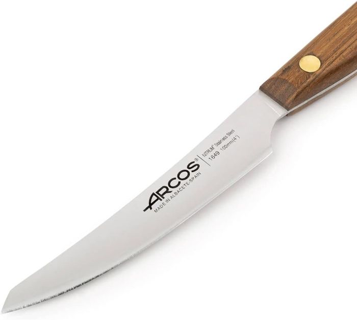 Bows Nordika Serie - Set 4 Messer - Edelstahl NITRUM - Klinge 100 mm - Griff aus 100% natürlichem Ovengkolz aus Wäldern von Joom DACH