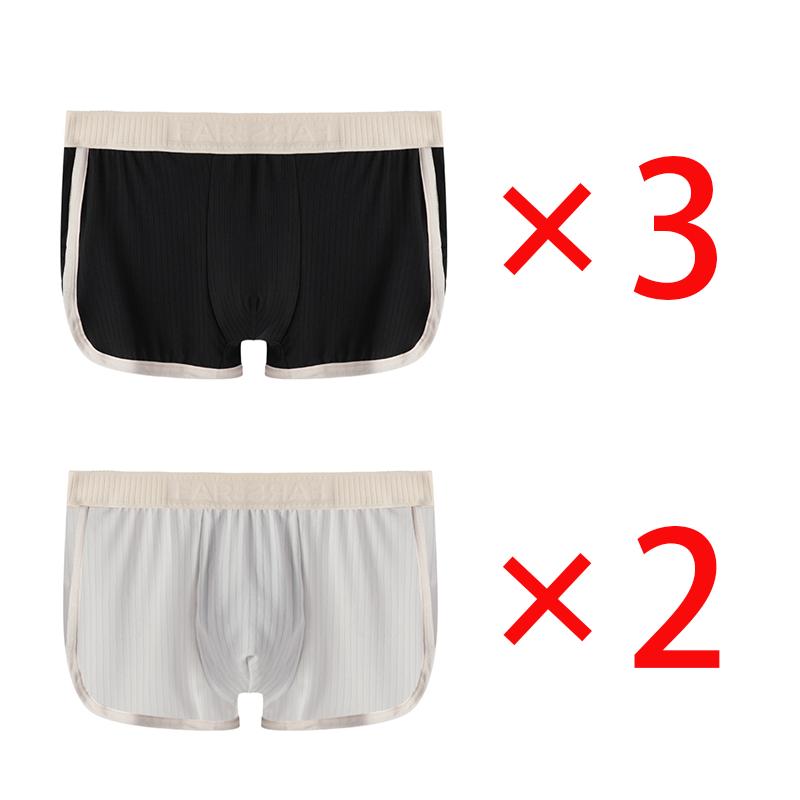 Boxer Herren Unterwäsche Gestreift Reine Baumwolle Atmungsaktiv Boxershorts Herrenmode Boxershorts 2XL rot von Joom DACH