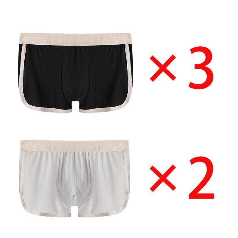 Boxer Herren Unterwäsche Gestreift Reine Baumwolle Atmungsaktiv Boxershorts Herrenmode Boxershorts 2XL rot von Joom DACH