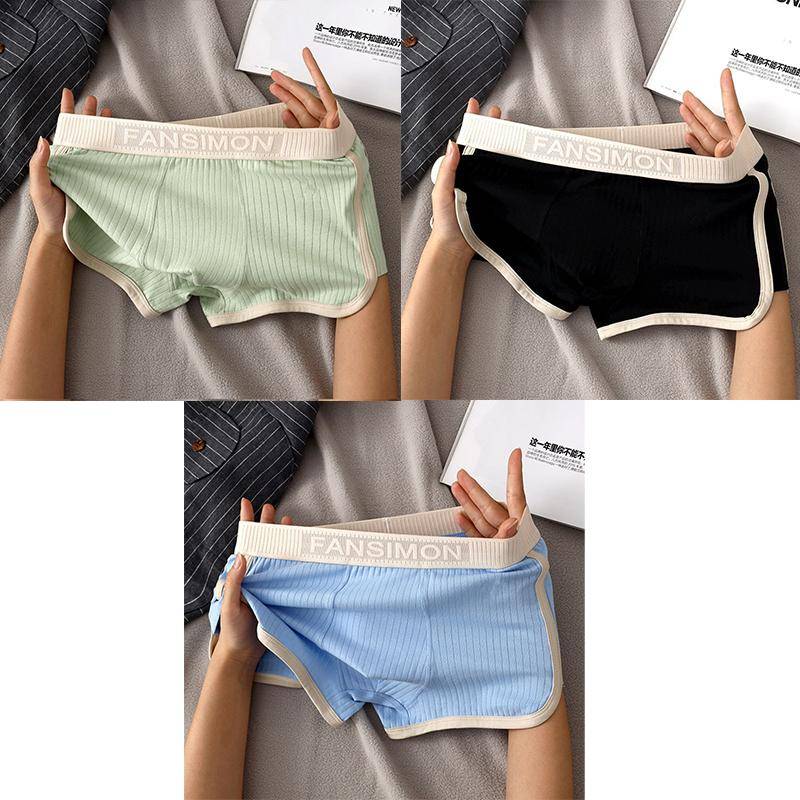 Boxer Herren Unterwäsche Gestreift Reine Baumwolle Atmungsaktiv Boxershorts Herrenmode Boxershorts 3XL hellbraun von Joom DACH