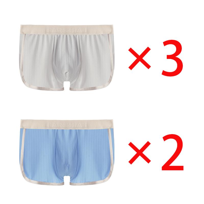 Boxer Herren Unterwäsche Gestreift Reine Baumwolle Atmungsaktiv Boxershorts Herrenmode Boxershorts 3XL navy blau von Joom DACH