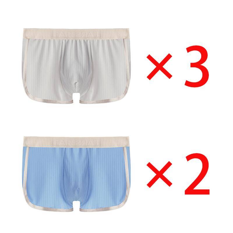 Boxer Herren Unterwäsche Gestreift Reine Baumwolle Atmungsaktiv Boxershorts Herrenmode Boxershorts 3XL navy blau von Joom DACH