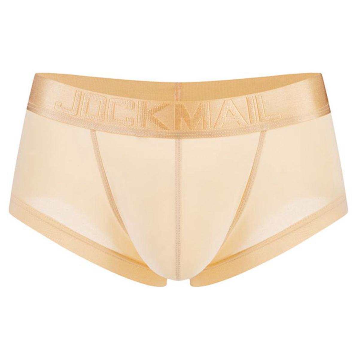 Boxer JOCKMAIL Herren-Unterwäsche, einfarbig, Mikrofaser, niedrige Taille, atmungsaktiv, für Sport M gold von Joom DACH