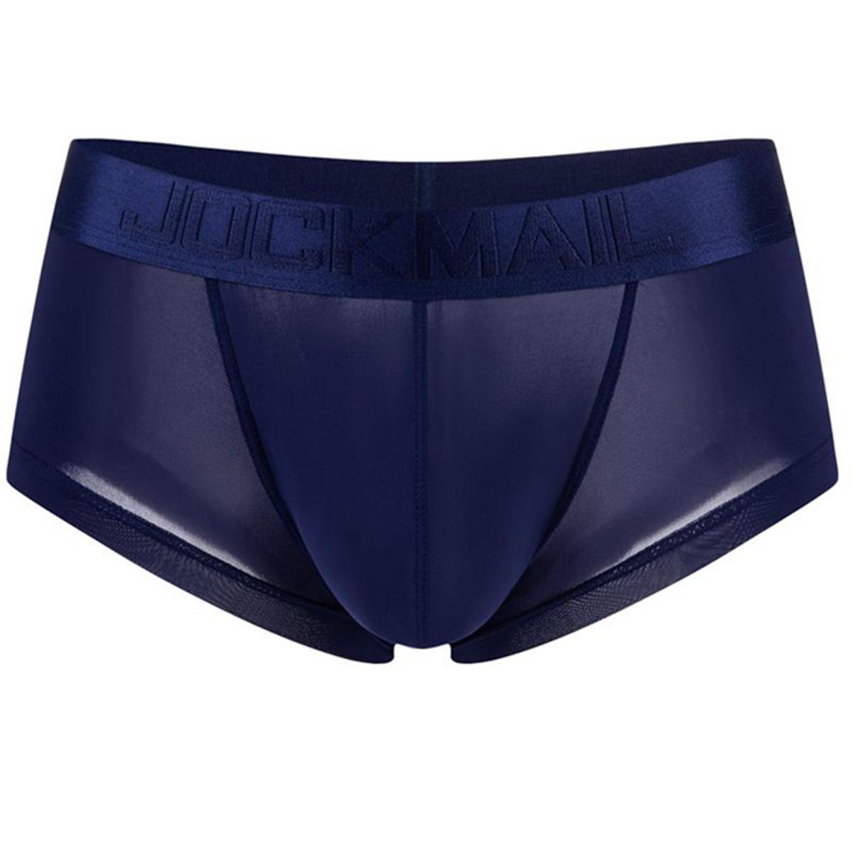 Boxer JOCKMAIL Herren-Unterwäsche, einfarbig, Mikrofaser, niedrige Taille, atmungsaktiv, für Sport XL navy blau von Joom DACH