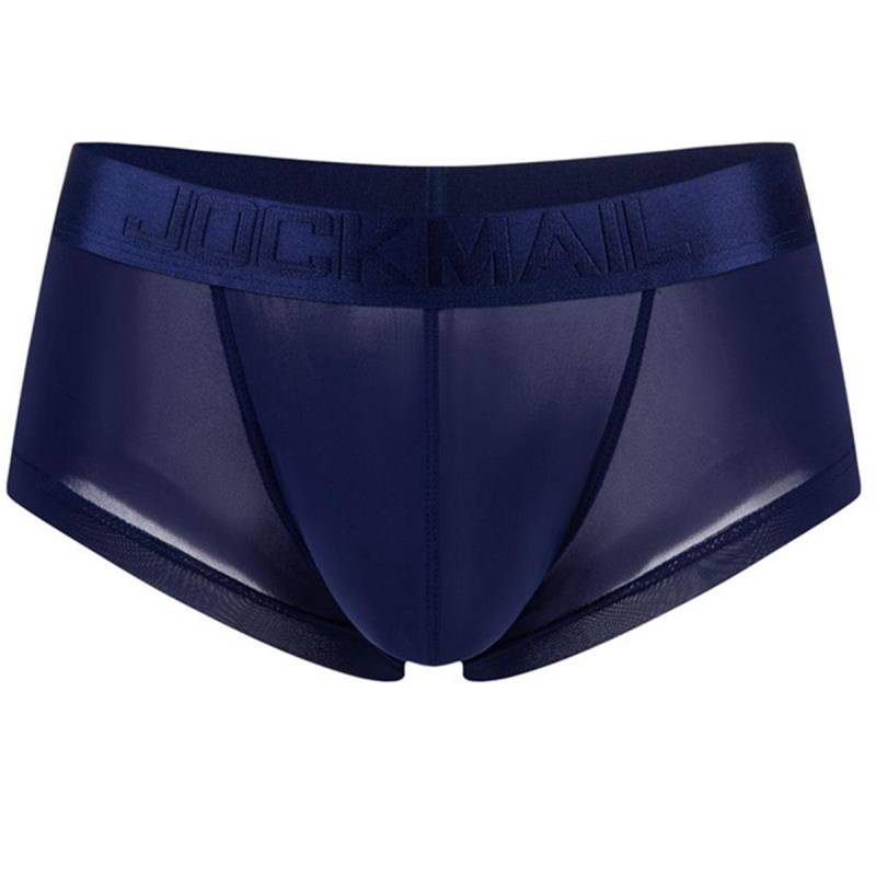 Boxer JOCKMAIL Herren-Unterwäsche, einfarbig, Mikrofaser, niedrige Taille, atmungsaktiv, für Sport XL navy blau von Joom DACH