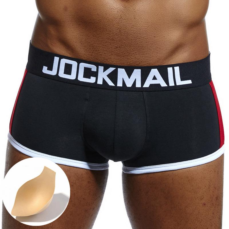 Boxershorts JOCKMAIL Marke Baumwolle Trunks Abnehmbare Schwamm Gepolsterte Pads männer Unterwäsche Push-Up Being Shaped Sport männer Unterhosen M von Joom DACH