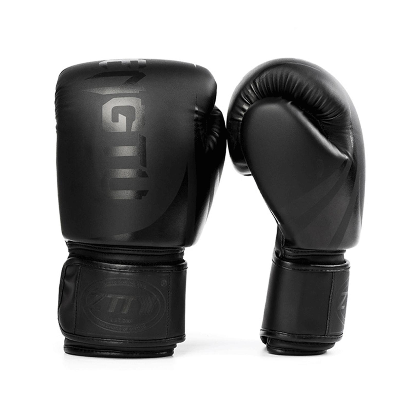 Boxhandschuhe, Box-Trainingshandschuhe für Männer und Frauen, Kickbox-Handschuhe, Sparring-Handschuhe, schwere Tasche 10oz schwarz von Joom DACH
