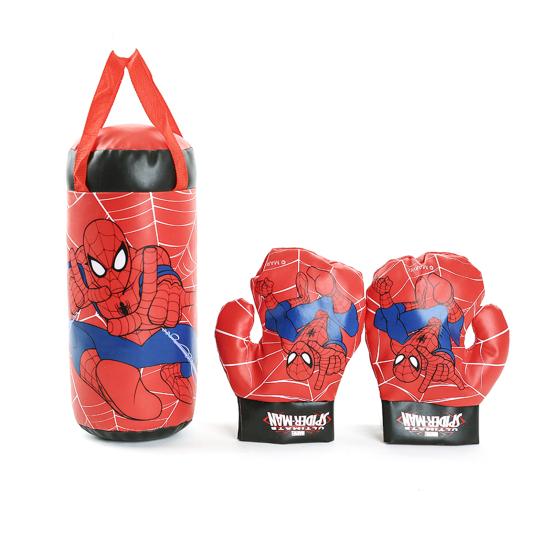 Boxspielzeug-Set Spiderman-Druck Stressabbau PVC Dekompression Boxsack Handschuhe für Kinder rot von Joom DACH