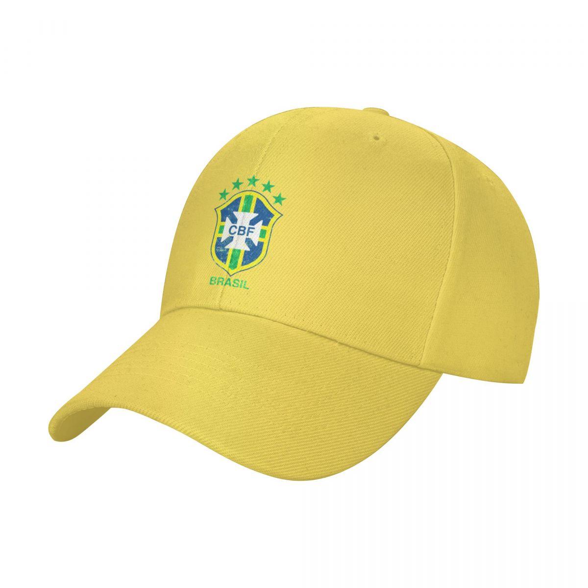 Brasilien Fußball Flagge Team Brasilien Unterstützung Geschenk Baseball Cap Golf Hut Unisex Luxus Unisex Hut Gentleman Hut Designer Unisex Hut Damen von Joom DACH