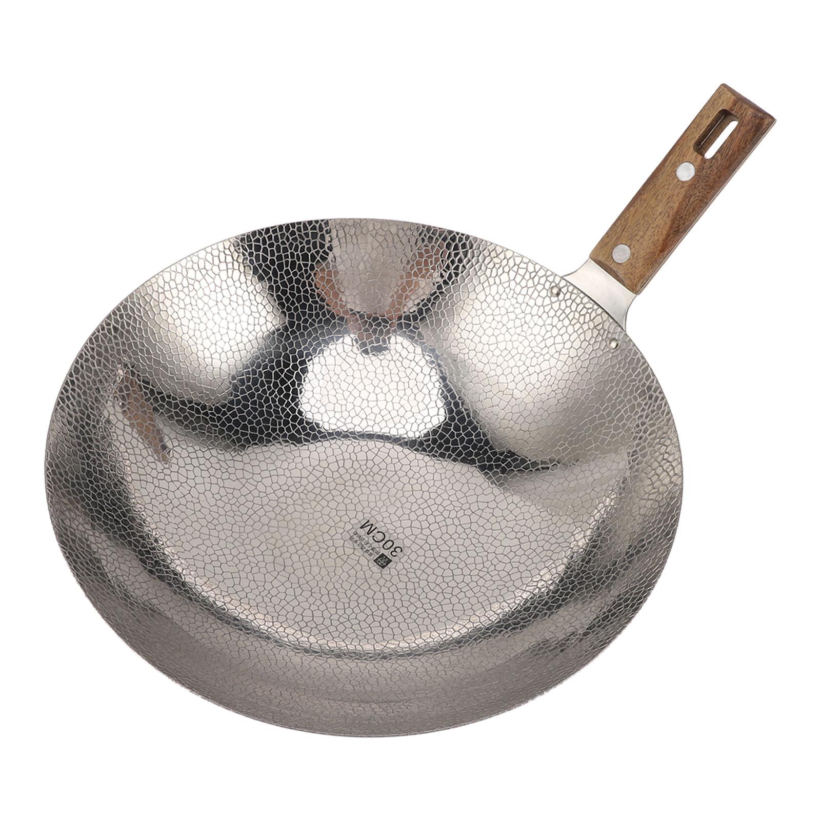 Bratpfanne mit Holzgriff Schnell aufheizend 304 Edelstahl Multifunktional Antihaft Wok 22cm / 8.7in Bratpfanne mit Holzgriff Schnell aufheizend 304 Edelstahl Multifunktional Antihaft Wok 22cm / 8.7in von Joom DACH