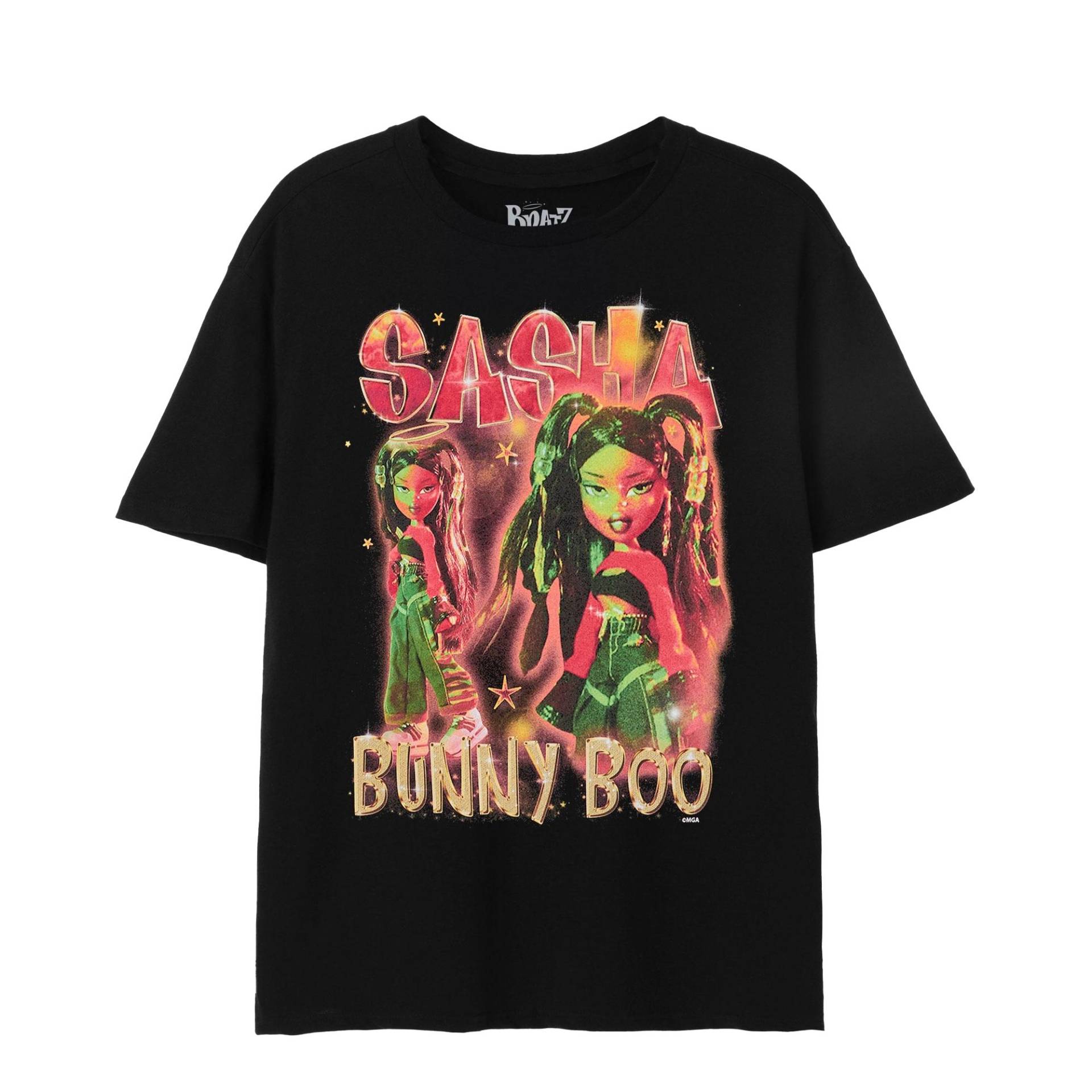 Bratz Damen-/Damen-Sasha-Kurzarm-T-Shirt 3XL schwarz von Joom DACH