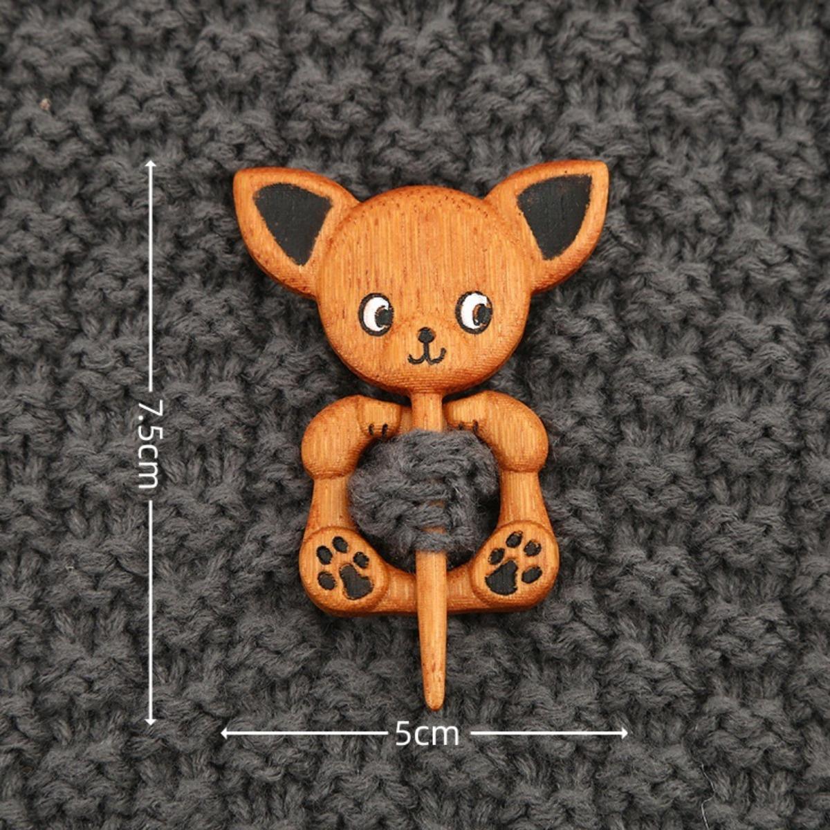 Braune Kreative Niedliche Holz Tier Anstecknadel Brosche Pins Dekorativ für Frauen Mädchen Kragen, Kleid, Pullover, Schal, Stola Brosche Schmuck Style 1 braun von Joom DACH