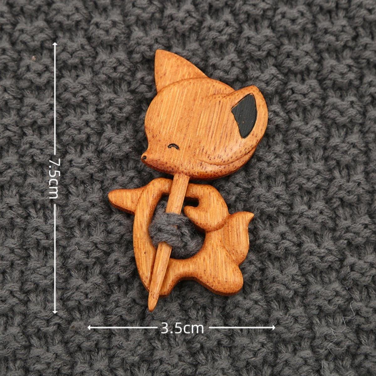 Braune Kreative Niedliche Holz Tier Anstecknadel Brosche Pins Dekorativ für Frauen Mädchen Kragen, Kleid, Pullover, Schal, Stola Brosche Schmuck Style 5 braun von Joom DACH