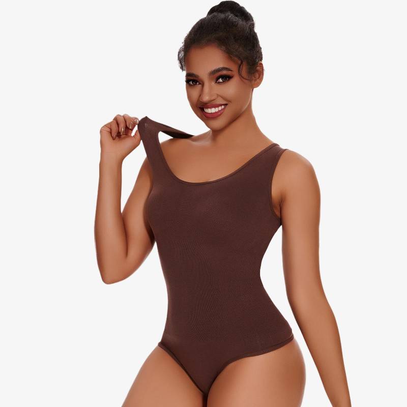 Breiter Schultergurt-Tanga für Frauen Shapewear einteilige Unterwäsche Europa und die Vereinigten Staaten Bauch offen Hüftlift Hosenträger Unterstützung Brust Schönheit Körper 2XL von Joom DACH