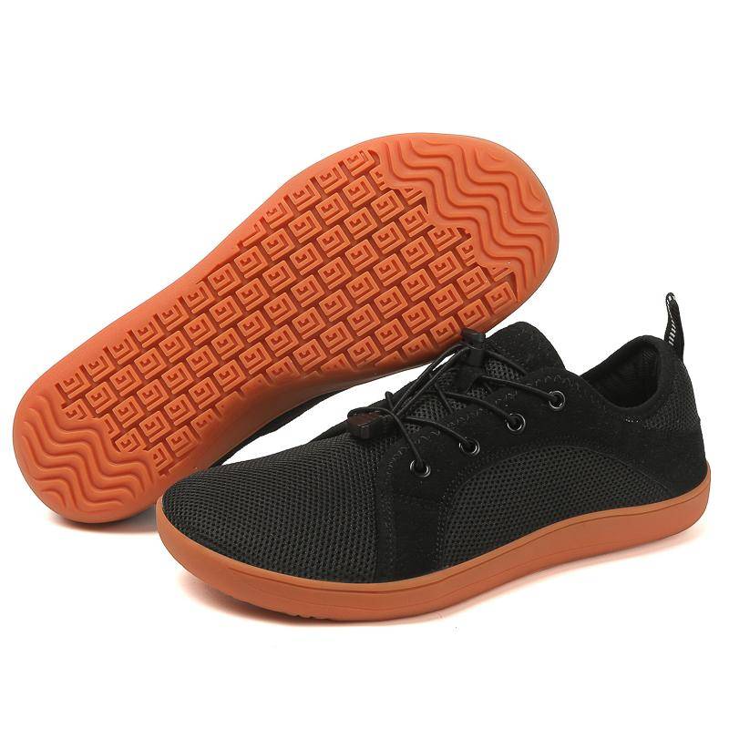 Breiter Unisex-Barfuß-Sneaker aus Canvas, minimalistisches Schuhwerk für Herren, Barfuß-Wanderschuhe für Damen | Sohle ohne Sprengung | Breite Zehenpartie 36 von Joom DACH