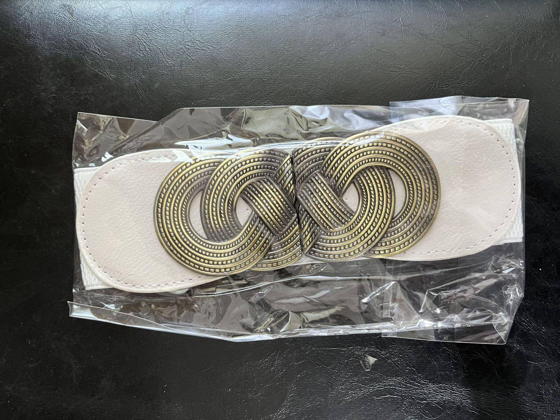 Breiter elastischer Retro-Taillengürtel für Damen – modisch und vielseitig für Kleider, Mäntel und Daunenjacken weiß von Joom DACH