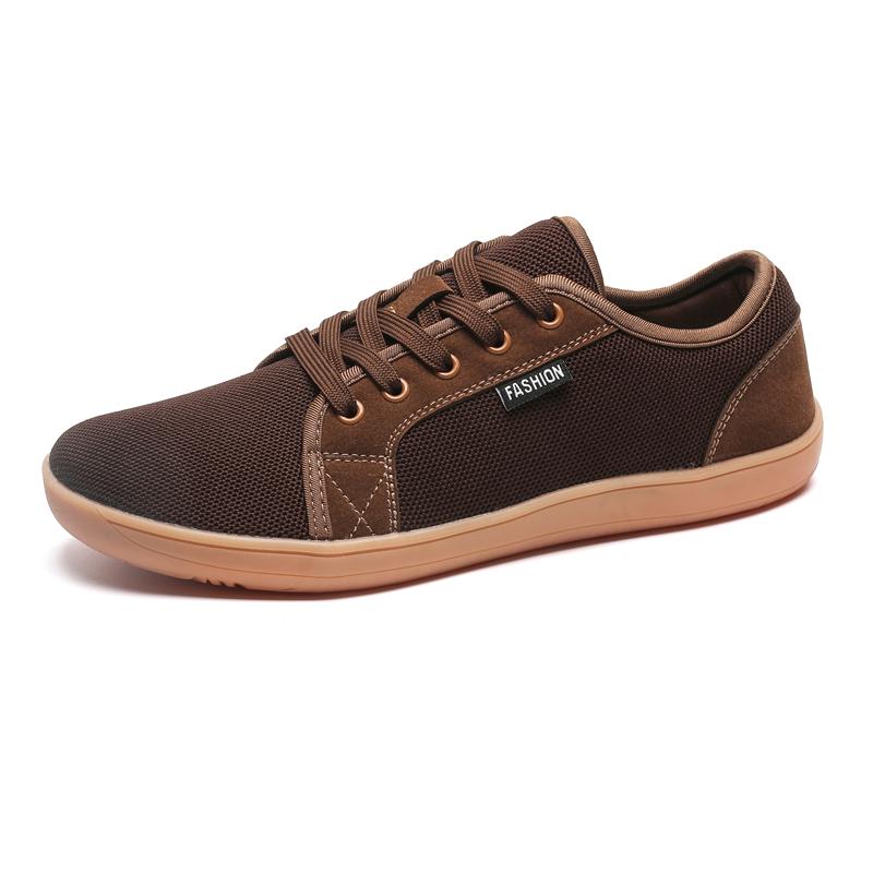 Breitere Unisex-Schuhe, atmungsaktives Mesh, Herren-Barfußschuhe mit breiter Spitze, flache Schuhe, weiche Sohle ohne Sprengung, breitere Zehenpartie, große Größe 37–48 37 von Joom DACH