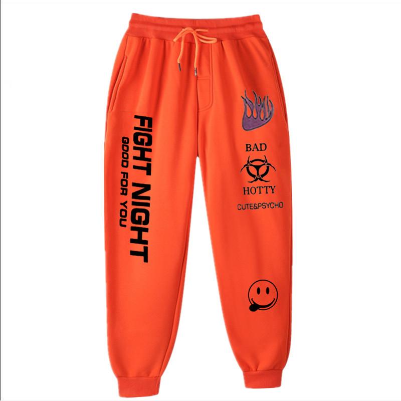 Brief Drucken Jogginghose Baggy Hosen Frauen Jogger Harajuku Breite Bein Bleistift Hose Lose Hohe Taille Schweiß Hosen Kampf Nacht L von Joom DACH