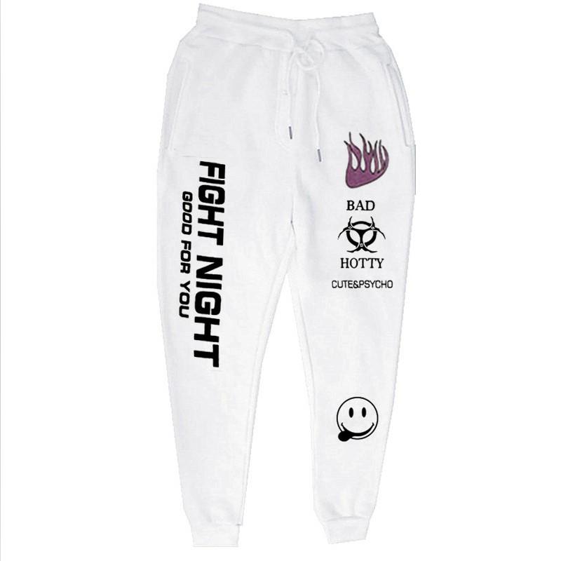 Brief Drucken Jogginghose Baggy Hosen Frauen Jogger Harajuku Breite Bein Bleistift Hose Lose Hohe Taille Schweiß Hosen Kampf Nacht L von Joom DACH