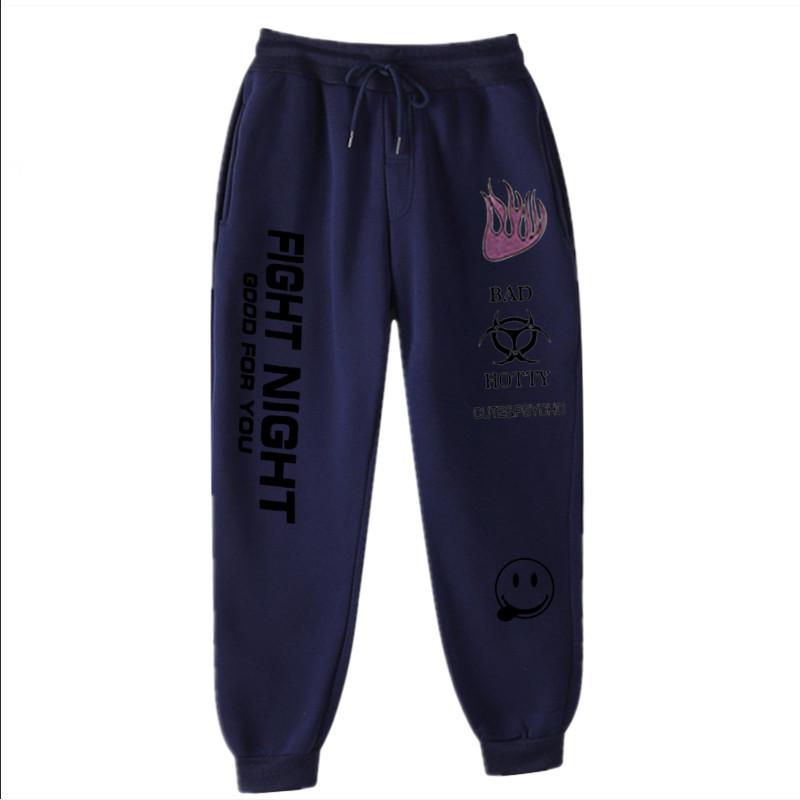 Brief Drucken Jogginghose Baggy Hosen Frauen Jogger Harajuku Breite Bein Bleistift Hose Lose Hohe Taille Schweiß Hosen Kampf Nacht M von Joom DACH