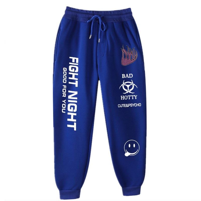 Brief Drucken Jogginghose Baggy Hosen Frauen Jogger Harajuku Breite Bein Bleistift Hose Lose Hohe Taille Schweiß Hosen Kampf Nacht XL von Joom DACH