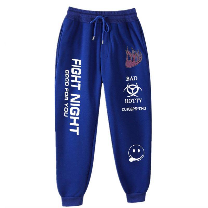 Brief Drucken Jogginghose Baggy Hosen Frauen Jogger Harajuku Breite Bein Bleistift Hose Lose Hohe Taille Schweiß Hosen Kampf Nacht XL von Joom DACH