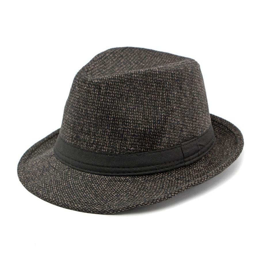 Britischer Zylinderhut für Gentleman Hut Mittelalterliche Männer Einfarbig Schlichter Wollzylinder Lässiger Eleganter Jazzhut Fedoras Partykappe braun schwarz von Joom DACH
