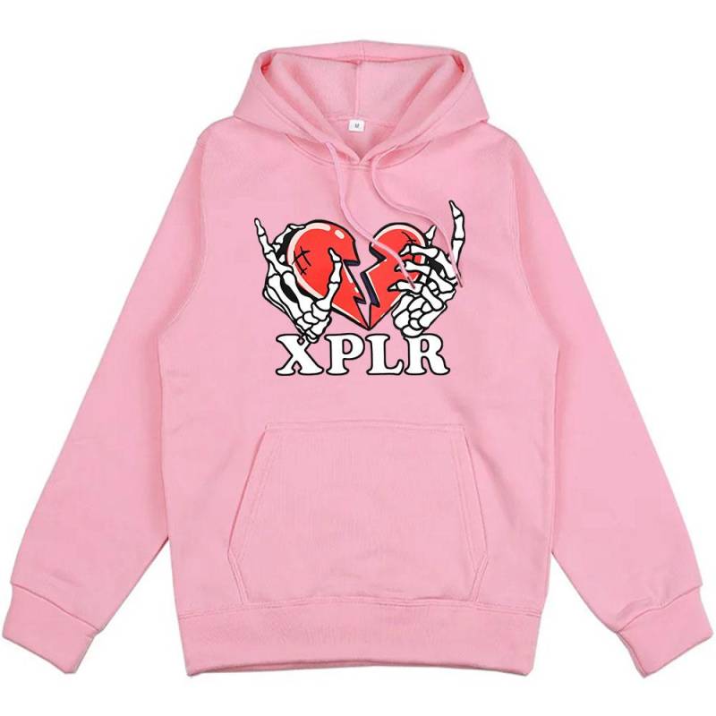 Broken Heart Sam und Colby Xplr-r Hoodies Ropa Hombre Sudaderas Langarm Mode Männer/Frauen Sweatshirts Streetwear Männlich Hoodie M rosa von Joom DACH