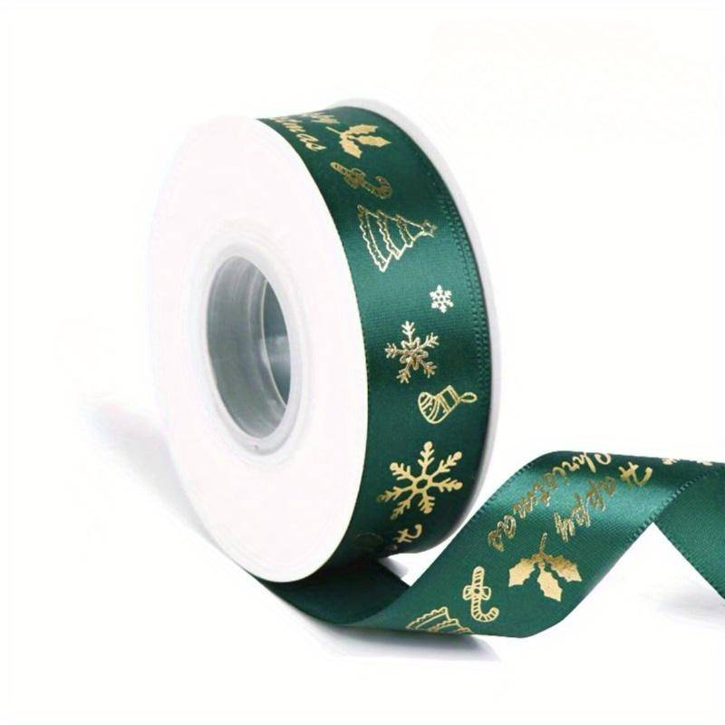 Bronzing Weihnachtsbänder Bedruckte Polyesterbänder für Schleifen Geschenkbox Verpackungsband DIY Weihnachtsdekoration Basteln 25 yards von Joom DACH