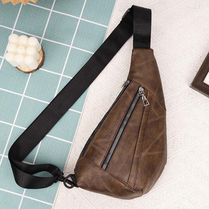 Brusttasche, Herren-Sport-Retro-Freizeitrucksack, modische Umhängetasche mit einer Schulter von Joom DACH