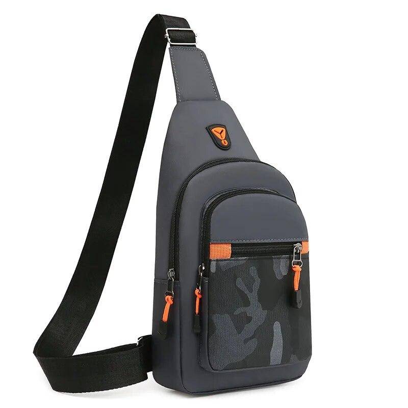 Brusttasche Herren Ein Schulter Umhängetasche Große Kapazität Outdoor Sport Freizeit Mode Kleine Schultertasche Rucksack Herren grau von Joom DACH