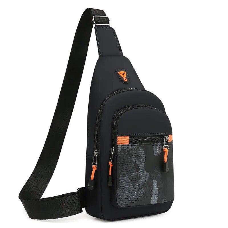 Brusttasche Herren Ein Schulter Umhängetasche Große Kapazität Outdoor Sport Freizeit Mode Kleine Schultertasche Rucksack Herren schwarz von Joom DACH