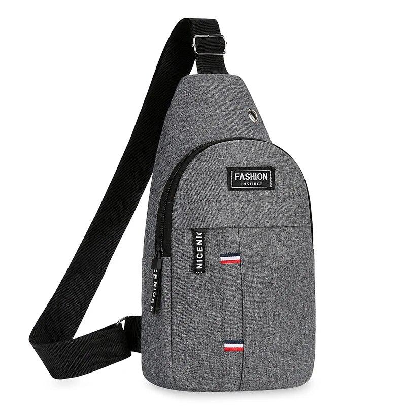 Brusttasche Herren One-Shoulder Crossbody Bag Große Kapazität Outdoor Sport und Freizeit Mode Kleine Umhängetasche Große Kapazität grau von Joom DACH