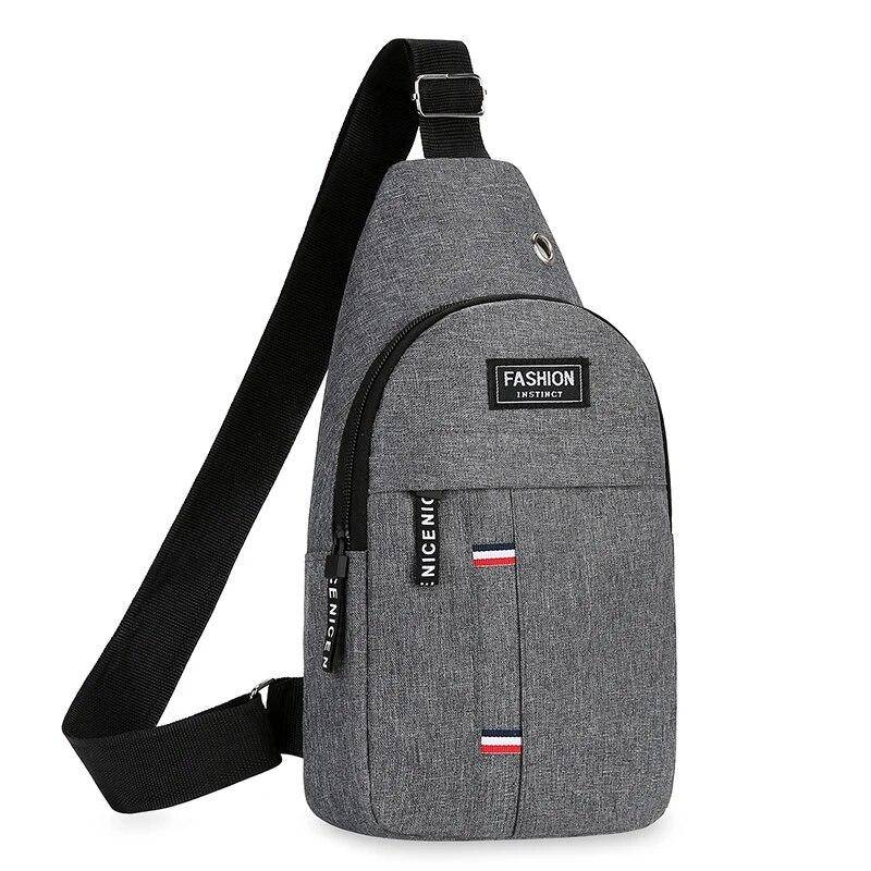 Brusttasche Herren One-Shoulder Crossbody Bag Große Kapazität Outdoor Sport und Freizeit Mode Kleine Umhängetasche Große Kapazität grau von Joom DACH