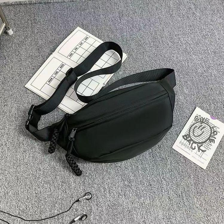 Brusttasche Herren Umhängetasche Einzelschulter Herren Rucksack Crossbody Bag Sport Trend Hüfttasche Damen schwarz von Joom DACH