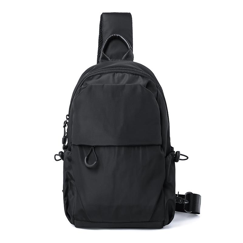 Brusttasche für Herren, einfache Umhängetasche mit einer Schulter, Umhängerucksack, kleine Tasche, trendige Postbotentasche für Männer 10 inches schwarz von Joom DACH