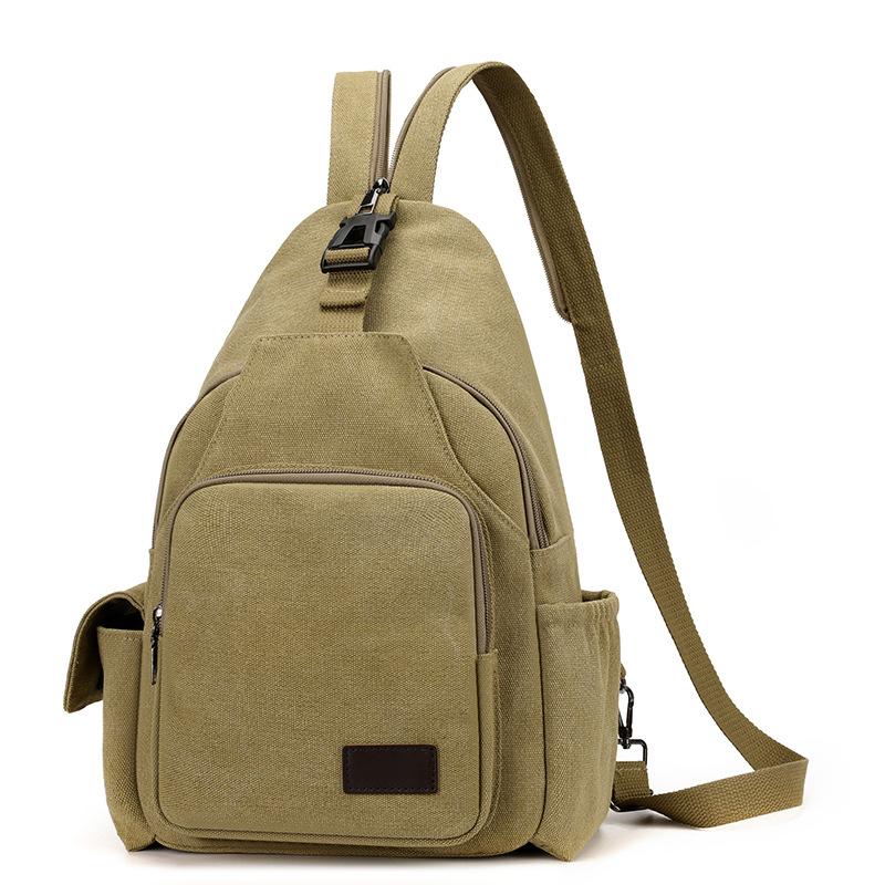 Brusttasche mit großem Fassungsvermögen Herren Mehrschichtige Canvas-Umhängetasche Multifunktionaler kleiner Rucksack von Joom DACH